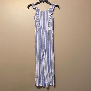 Btween Blue Striped Jumpsuit, Large